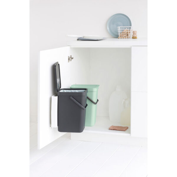 Inbouwafvalemmer Sort & Go 2x12 liter jade, donkergrijs - VB 214448 - Afbeelding 9