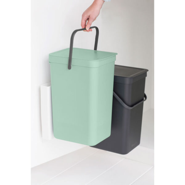 Inbouwafvalemmer Sort & Go 2x16 liter jade, donkergrijs - VB 214462 - Afbeelding 2