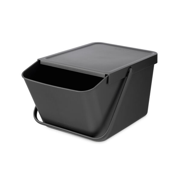 Afvalemmer Sort & Go Stapelbaar 20 liter donkergrijs - VB 277726 - Afbeelding 2