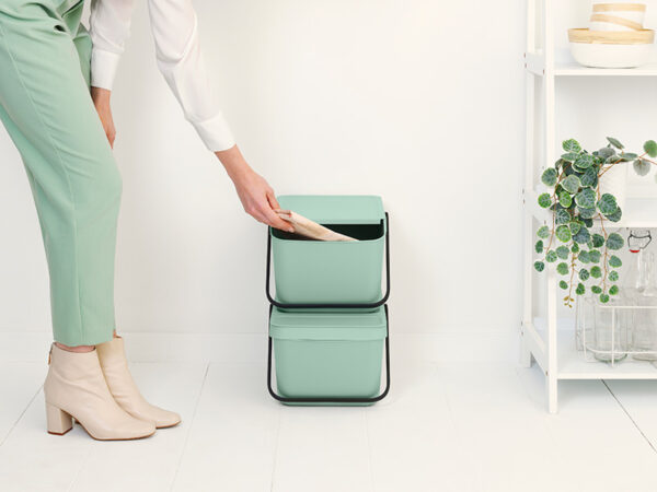 Afvalemmer Sort & Go Stapelbaar 20 liter jade - VB 277764 - Afbeelding 7