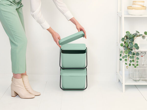 Afvalemmer Sort & Go Stapelbaar 20 liter jade - VB 277764 - Afbeelding 8