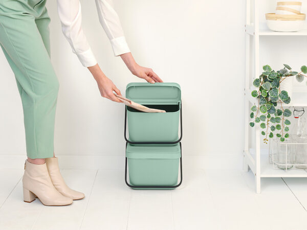 Afvalemmer Sort & Go Stapelbaar 20 liter jade - VB 277764 - Afbeelding 9