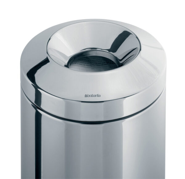 Vlamdovende papierbak 30 liter chroom - VB 287527 - Afbeelding 2
