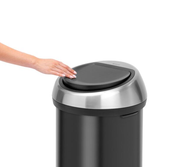 Touch Bin 60 liter mat zwart, mat RVS - VB 402548 - Afbeelding 4