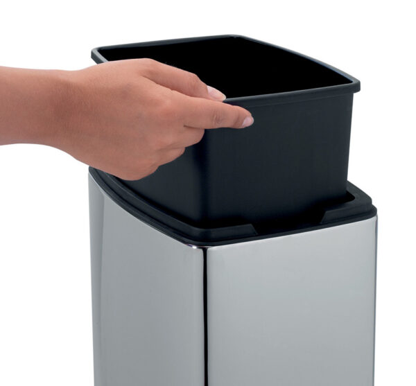 Touch bin 10 liter chroom - VB 477201 - Afbeelding 5