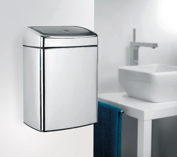 Touch bin 10 liter chroom - VB 477201 - Afbeelding 7