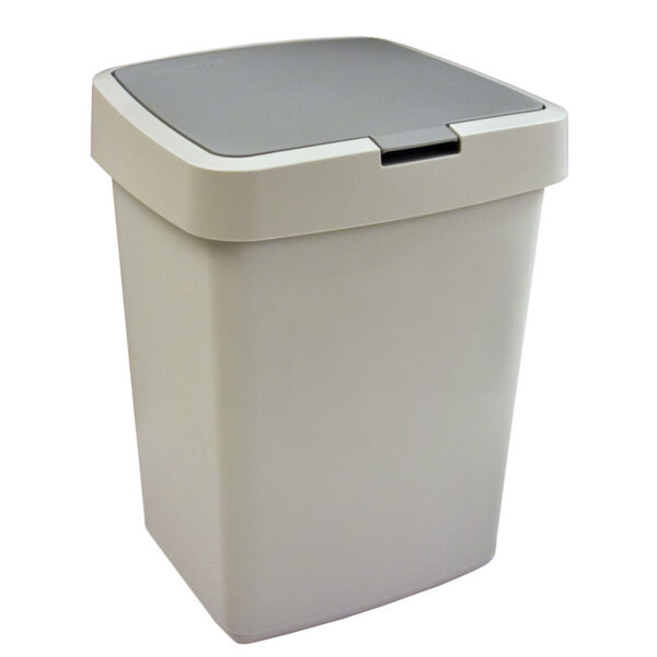Afvalbak Delta klepdeksel 10 liter grijs - VB 130081