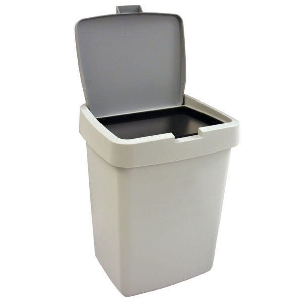 Afvalbak Delta klepdeksel 10 liter grijs - VB 130081 - Afbeelding 3