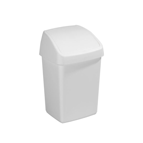 Afvalbak Delta swingdeksel 10 liter wit - VB 133013