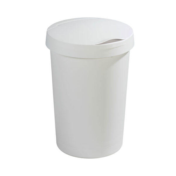 Afvalbak Twinga klepdeksel 45 liter wit - VB 608016