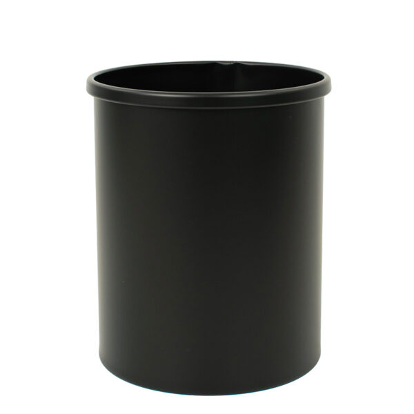 Ronde papierbak 15 liter zwart - VB 100100
