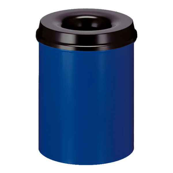 Vlamdovende papierbak 15 liter blauw, zwart - VB 101500