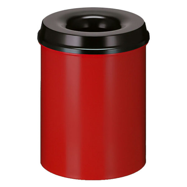 Vlamdovende papierbak 15 liter rood, zwart - VB 101500