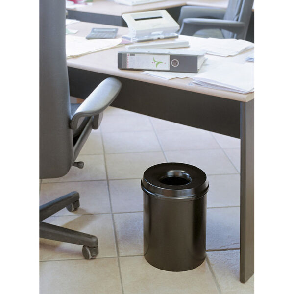 Vlamdovende papierbak 30 liter zwart - VB 103000 - Afbeelding 2
