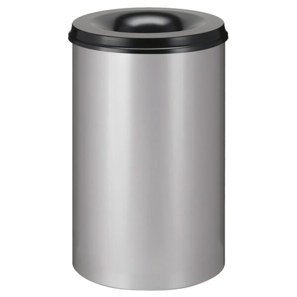 Vlamdovende papierbak 110 liter aluminiumgrijs, zwart - VB 111000