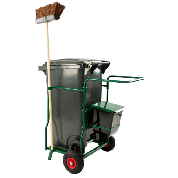 Containerkar compleet met 1x 240 liter container en accessoires groen - VB 950000 - Afbeelding 2