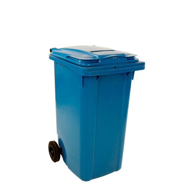 Container met papiergleuf en slot blauw - VB 240400