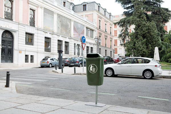 Kunststof buitenafvalbak h74 groen - VB 870000 - Afbeelding 3