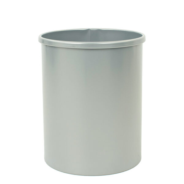 Ronde papierbak 15 liter zilver - VB 100100