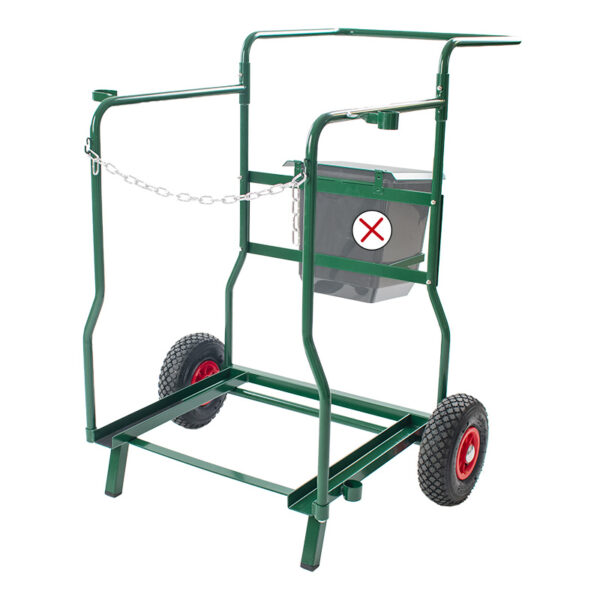 Containerkar voor 1x 240 liter container (zonder accessoires) groen - VB 950000 - Afbeelding 2