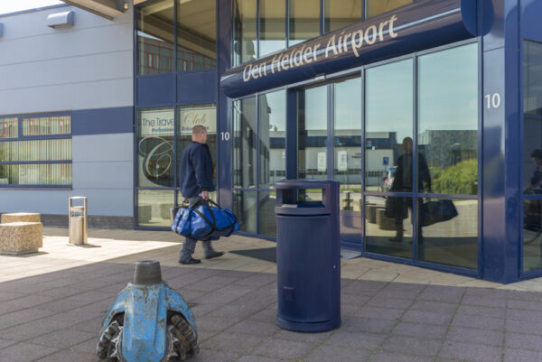 Buitenbak met afdak 120 liter blauw - VB 200120 - Afbeelding 2