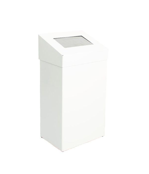 Afvalbak met pushklep 18 liter wit - VB 731024