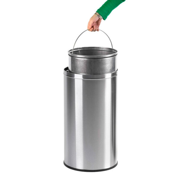 Pushcan 40 liter RVS - VB 405550 - Afbeelding 2