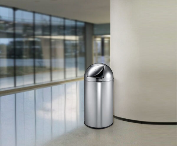 Pushcan 40 liter RVS - VB 405550 - Afbeelding 4
