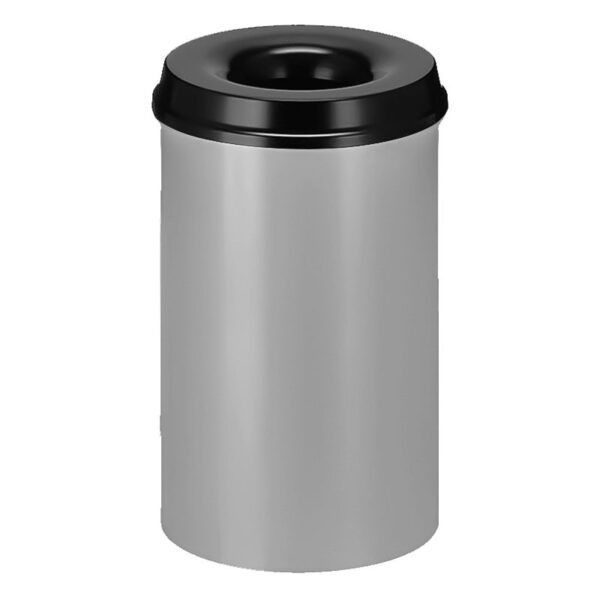 Vlamdovende papierbak 20 liter aluminiumgrijs, zwart - VB 102500
