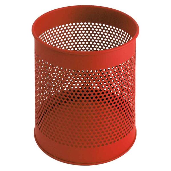 Geperforeerde papierbak 15 liter rood - VB 270620