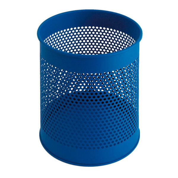 Geperforeerde papierbak 15 liter blauw - VB 270620