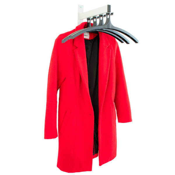 Wandgarderobe HIQ 4 hangers zwart, aluminiumgrijs - VB 034567 - Afbeelding 3