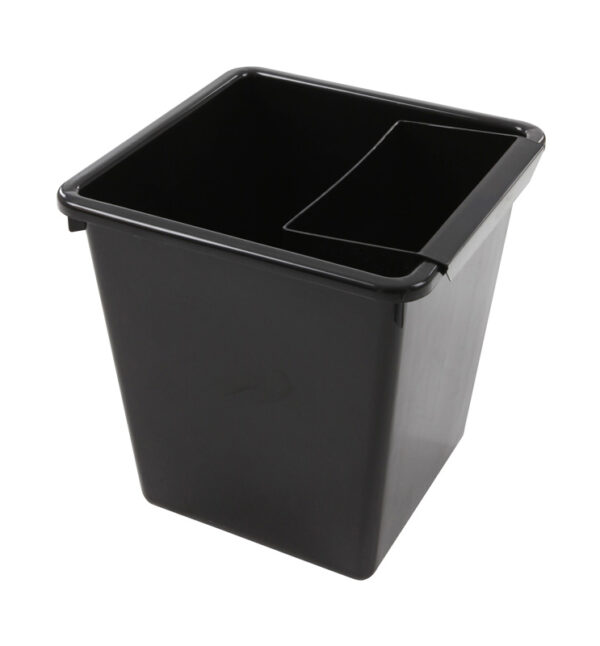 Vierkant tapse papierbak 27 liter zwart - VB 045426 - Afbeelding 3