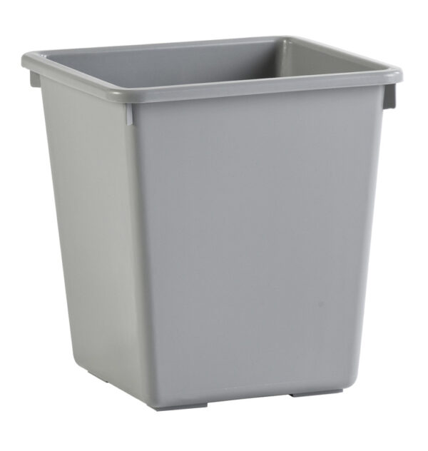 Vierkant tapse papierbak 27 liter grijs - VB 045433