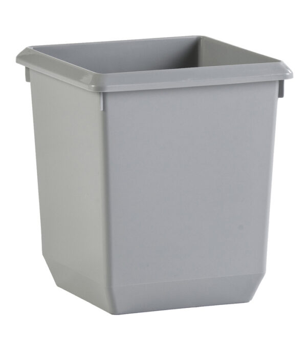 Vierkant tapse papierbak 21 liter grijs - VB 045457