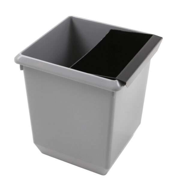 Vierkant tapse papierbak 21 liter grijs - VB 045457 - Afbeelding 3