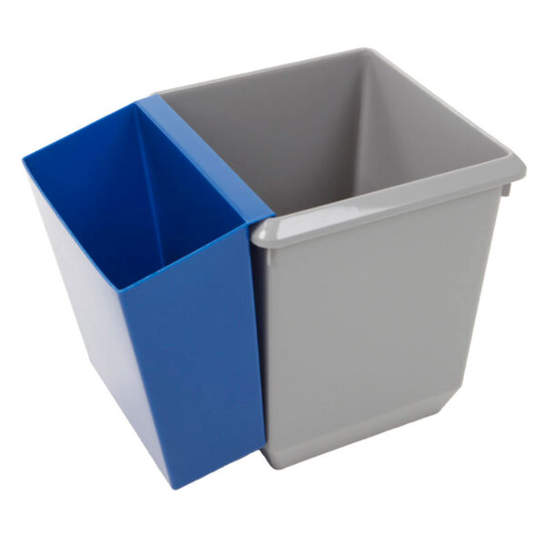 Vierkant tapse papierbak 21 liter grijs - VB 045457 - Afbeelding 5
