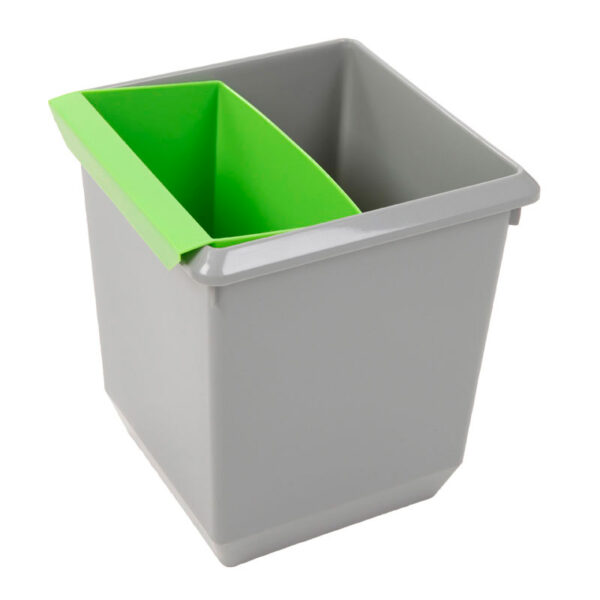 Vierkant tapse papierbak 21 liter grijs - VB 045457 - Afbeelding 6