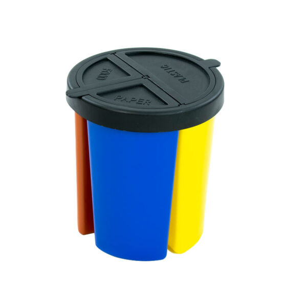 Eco Bin recycling set zwart, geel, bruin, blauw - VB 049615