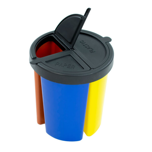 Eco Bin recycling set zwart, geel, bruin, blauw - VB 049615 - Afbeelding 2