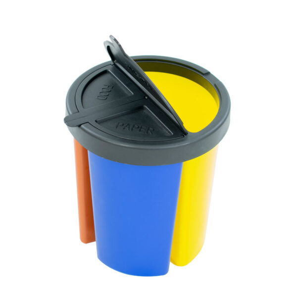 Eco Bin recycling set zwart, geel, bruin, blauw - VB 049615 - Afbeelding 4