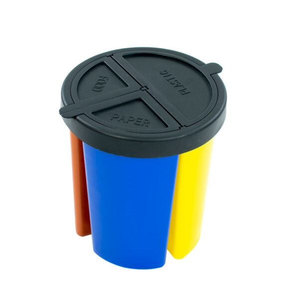 Eco Bin recycling set zwart, geel, bruin, blauw - VB 049615 - Afbeelding 5