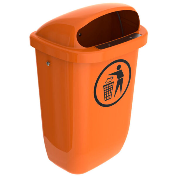 Afvalbak DIN-PK 50 liter oranje - VB 061556