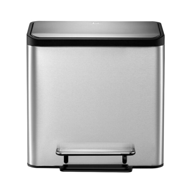 EcoCasa Recycler pedaalemmer 12+12 liter mat RVS - VB 912824 - Afbeelding 6