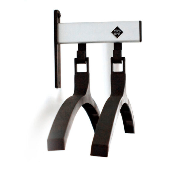 Pro-line Wandgarderobe 2 hangers grijs, zwart - VB 184057