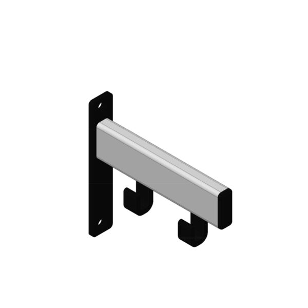 Pro-line Wandgarderobe 2 hangers grijs, zwart - VB 184057 - Afbeelding 4