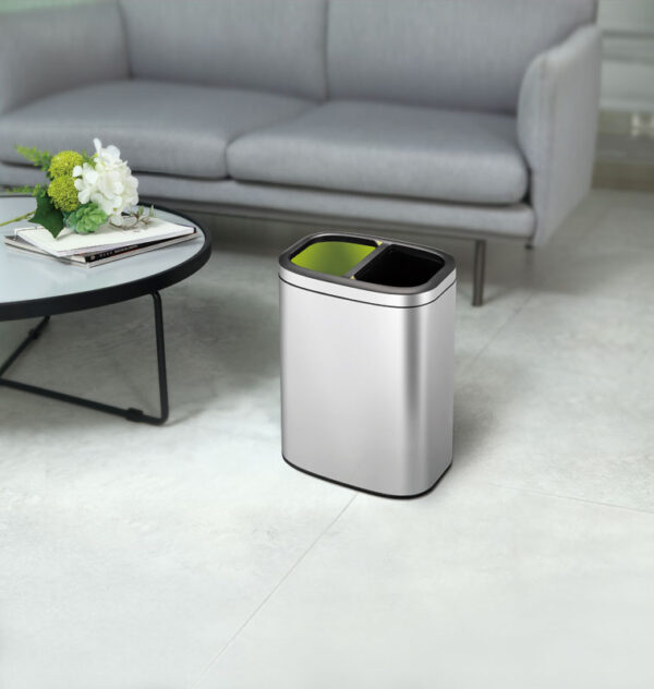 OLI-Cube Open Top Bin 10+10 liter mat RVS - VB 903621 - Afbeelding 6