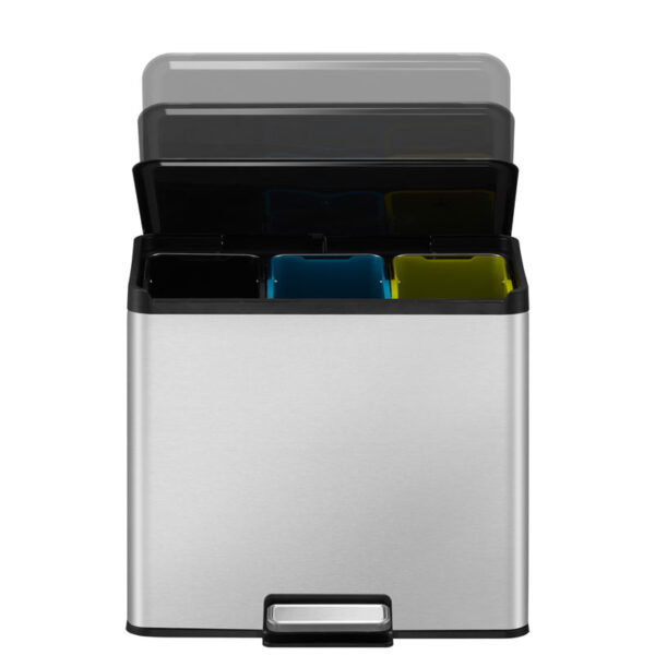 Essential 2 Recycler pedaalemmer 9+9+9 liter mat RVS - VB 822827 - Afbeelding 9