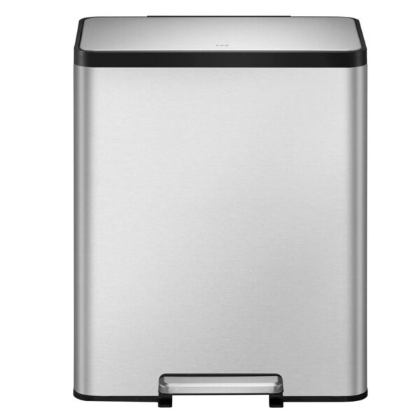 EcoCasa 2 recycling pedaalemmer 36+24 liter mat RVS - VB 913861 - Afbeelding 4