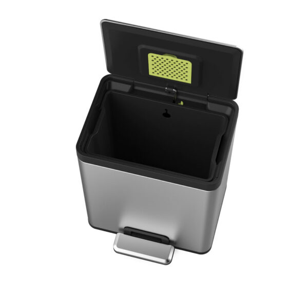 EcoCasa 2 pedaalemmer 45 liter mat RVS - VB 913845 - Afbeelding 2